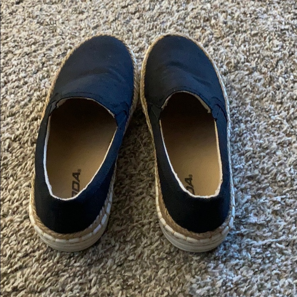 Soda Black slip on shoes